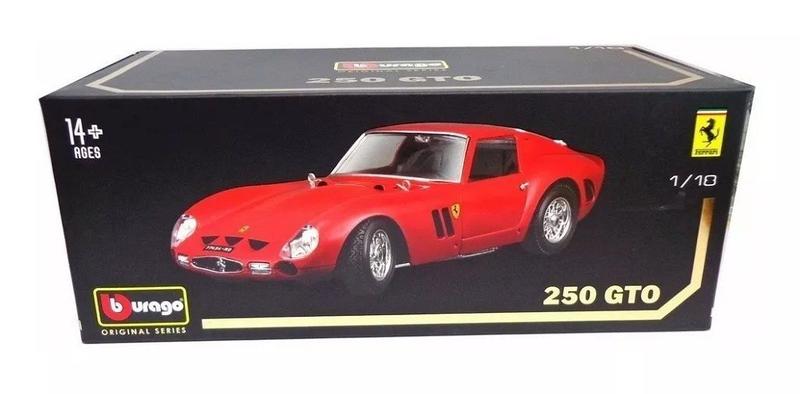 ミニカー burago FERRARI 250GTO 1/18 Miniatura Ferrari 250 Gto Vermelha Burago 1/18 - Carrinhos e